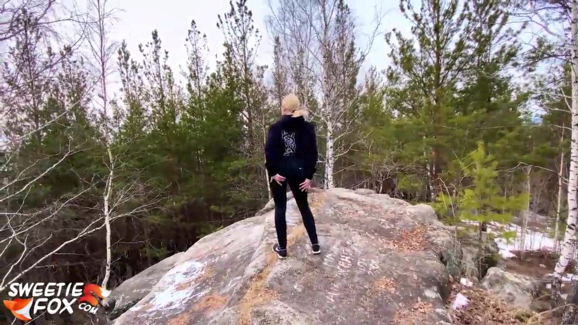 Blonde Blowjob Dick and Hard Pussy Fuck in the Forest